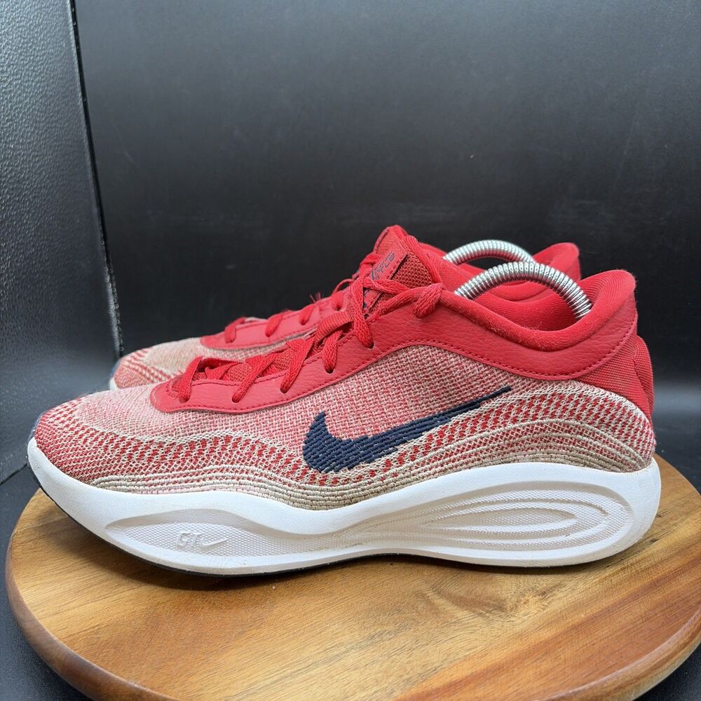 Nike GT Hustle Academy Mens Size 9.5 Basketball Shoes Red Fly Knit FJ7791-002